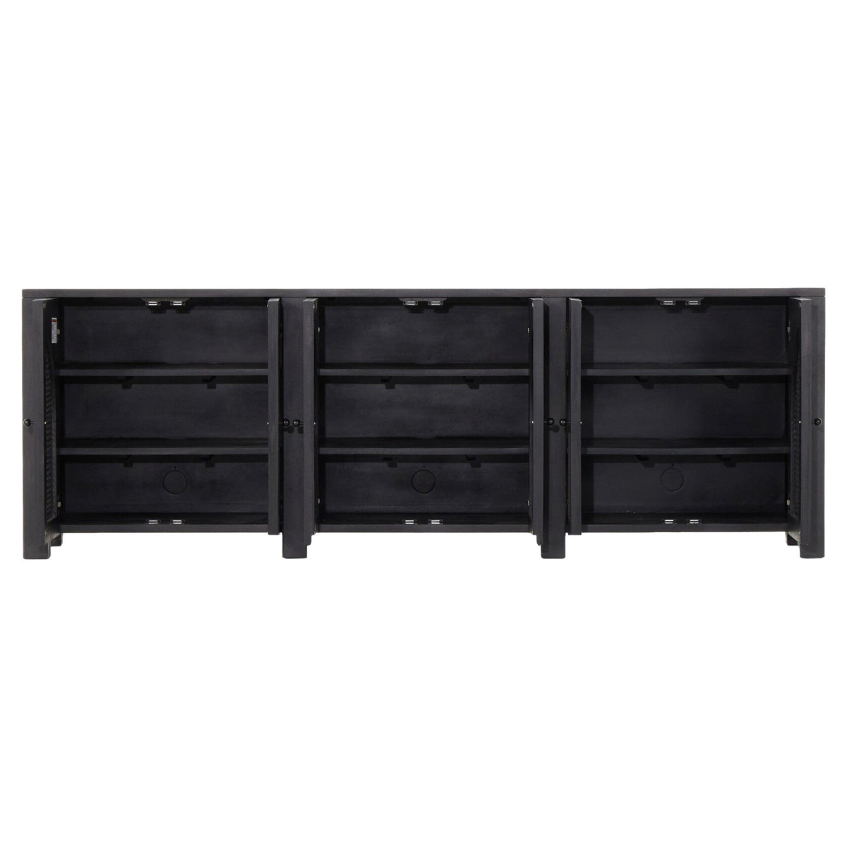 Tilda 6 Door Sideboard - Black Wash Mango
