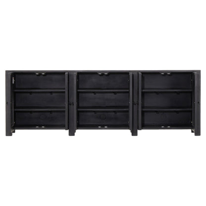 Tilda 6 Door Sideboard - Black Wash Mango