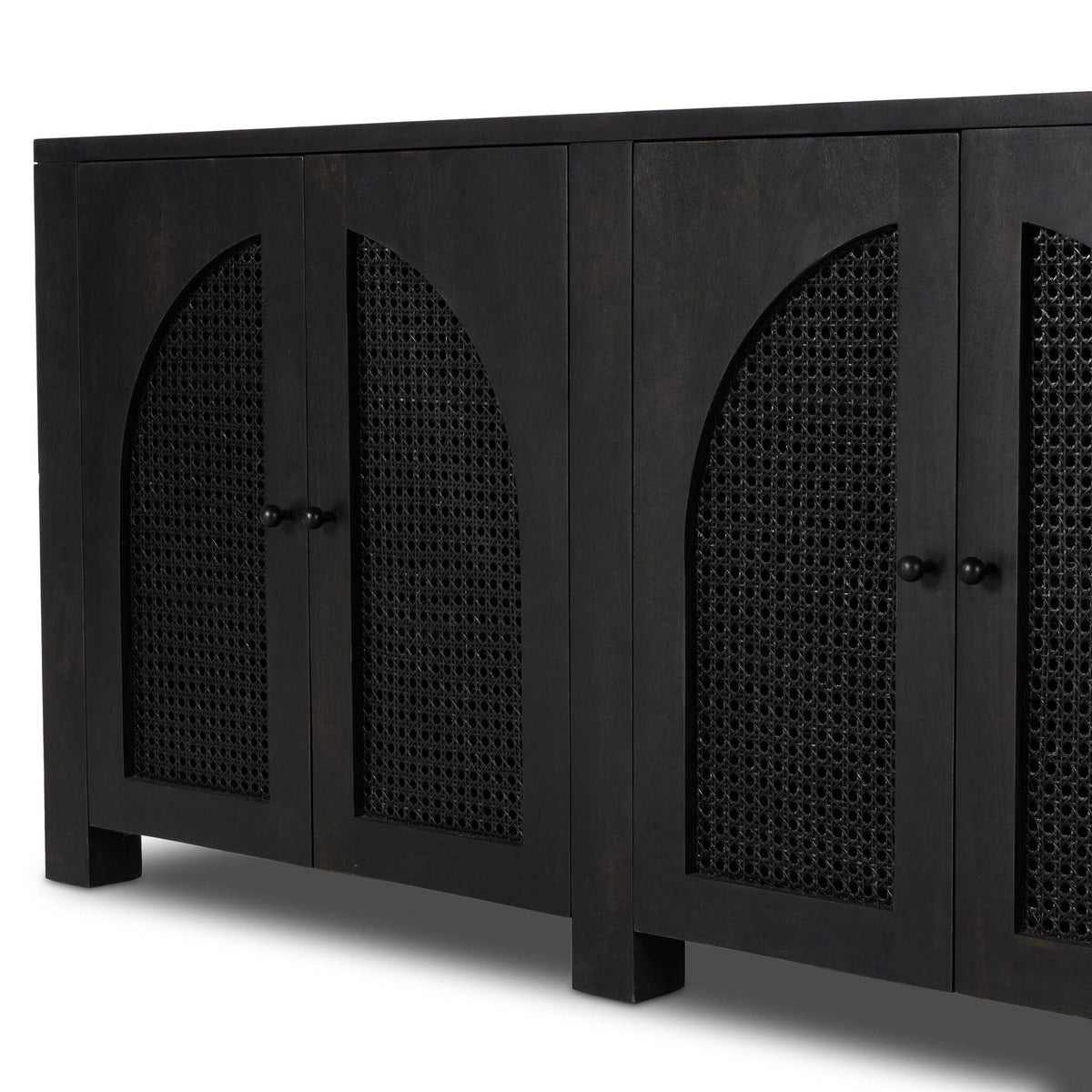 Tilda 6 Door Sideboard - Black Wash Mango