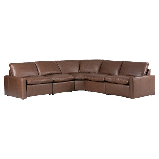 Tillery Power Recliner 5-Piece Sectional - Sonoma Coco
