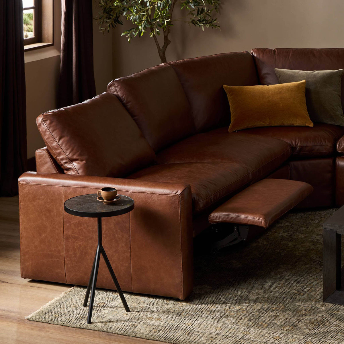 Tillery Power Recliner 5-Piece Sectional - Sonoma Coco