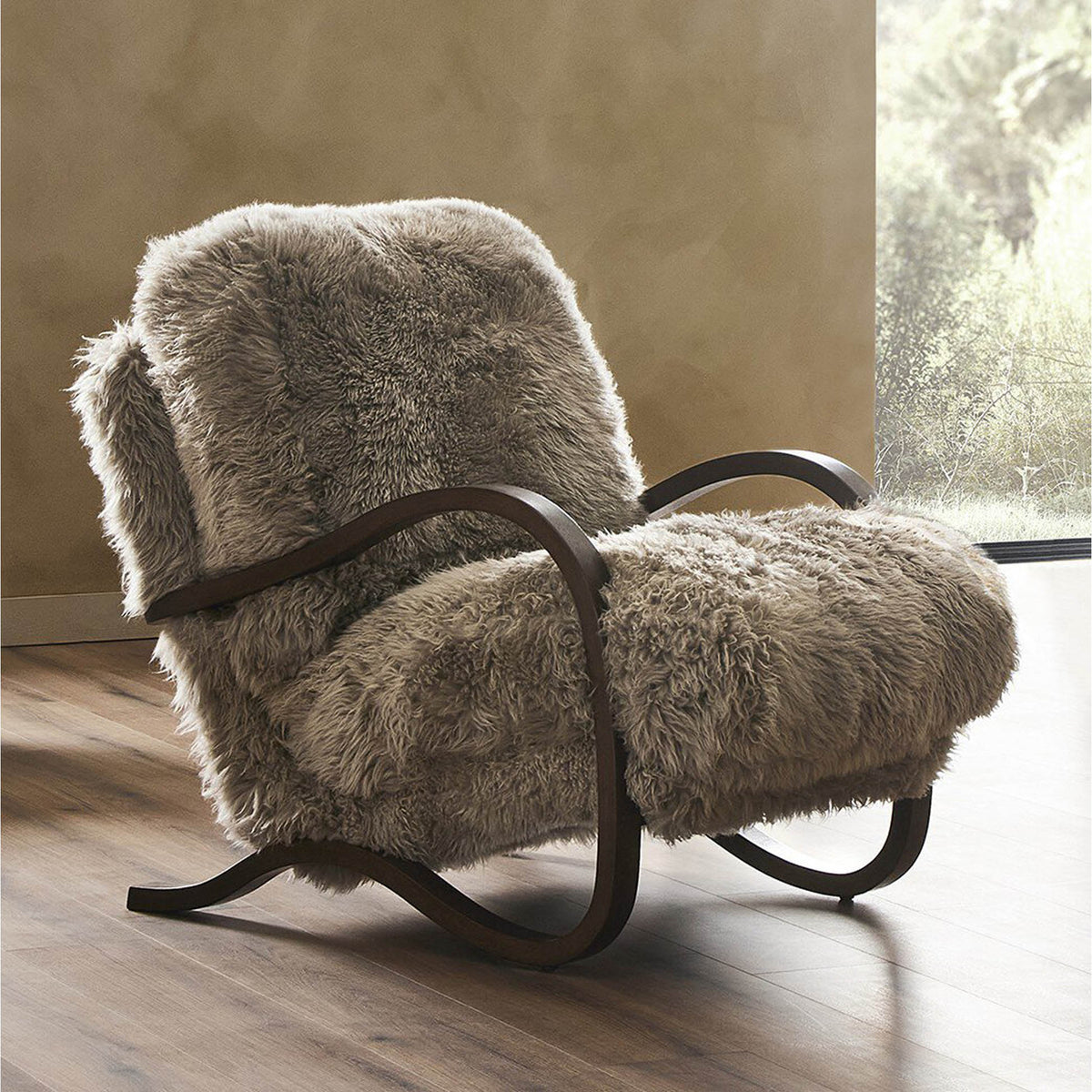 Tobin Chair - Taupe Mongolian Fur