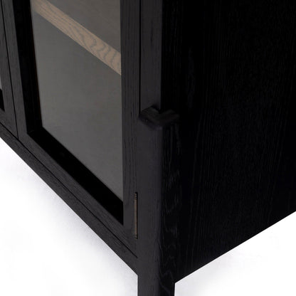 Tolle Cabinet - Drifted Matte Black Veneer