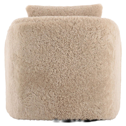 Topanga Swivel Chair - Beige Shearling