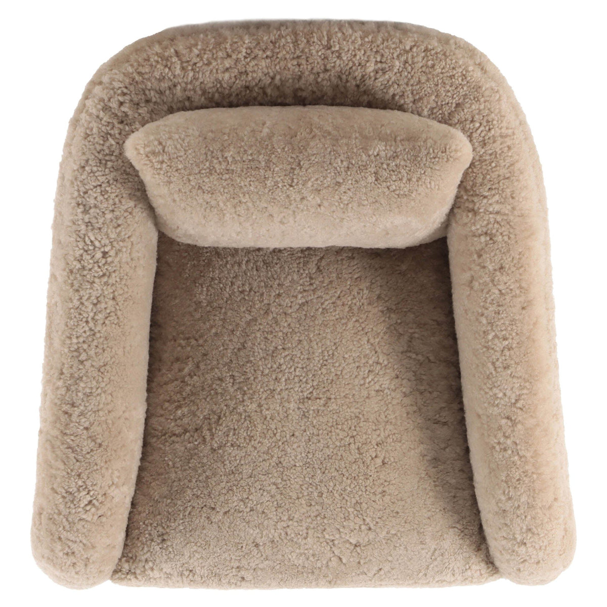 Topanga Swivel Chair - Beige Shearling