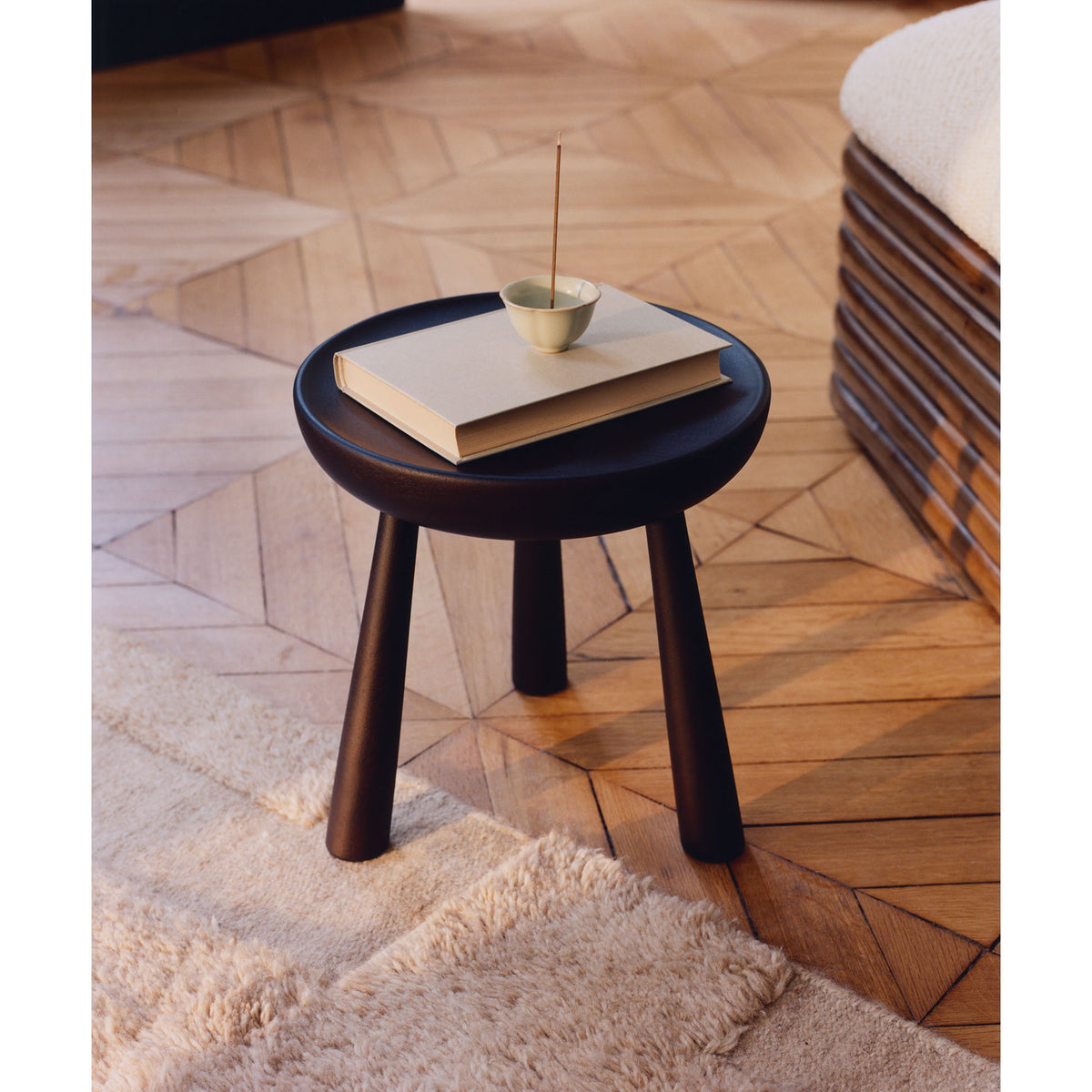 Totto Stool - Dark Stained Lacquered Sapelli
