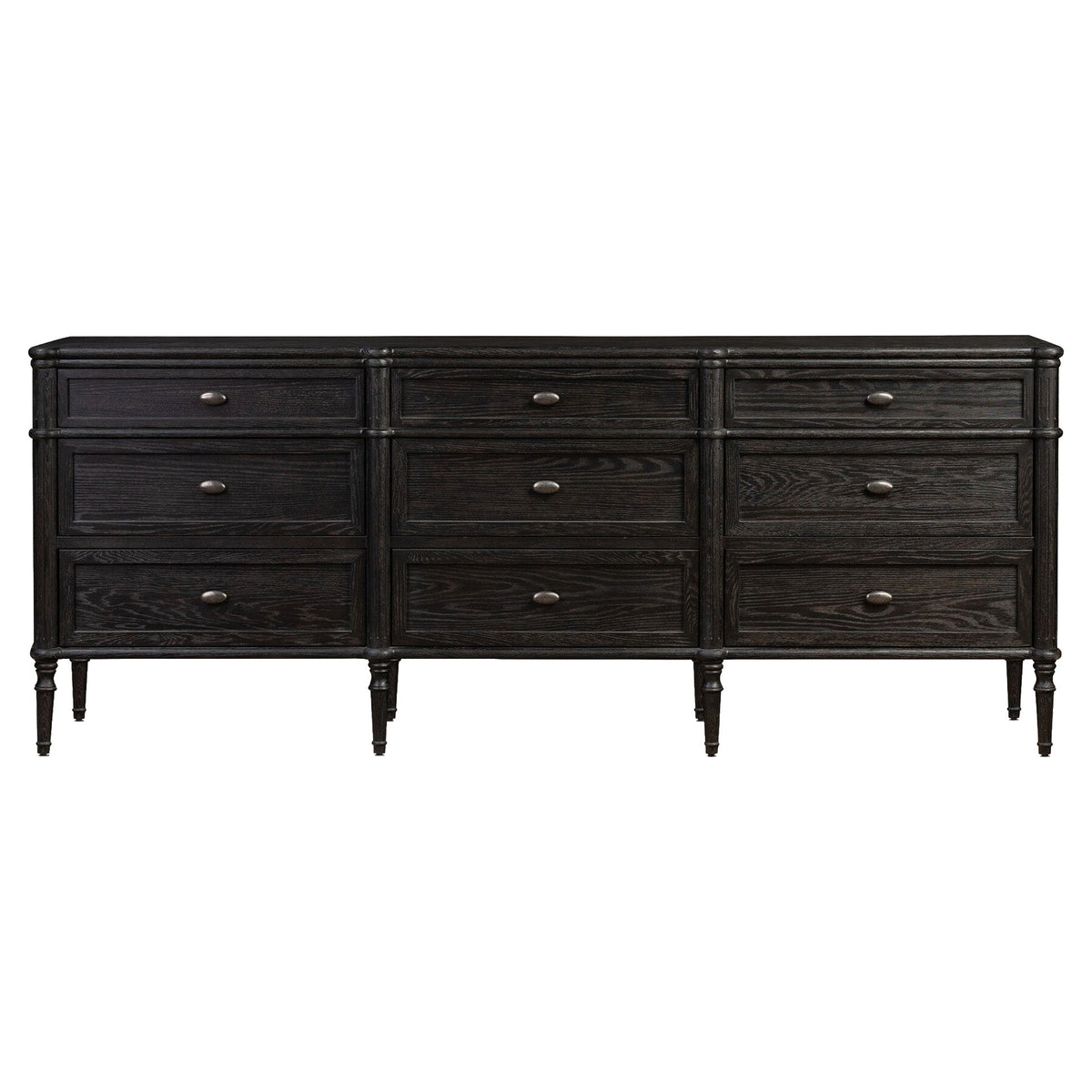 Toulouse 9 Drawer Dresser - Distressed Black