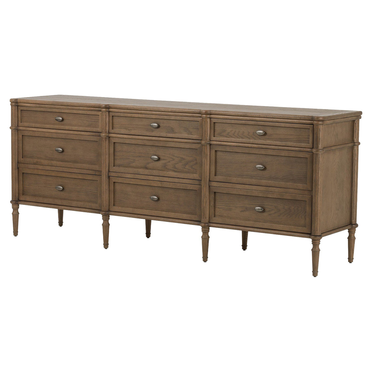 Toulouse 9 Drawer Dresser - Toasted Oak Veneer
