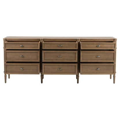 Toulouse 9 Drawer Dresser - Toasted Oak Veneer