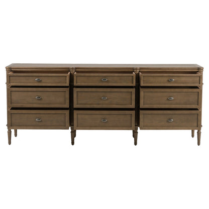 Toulouse 9 Drawer Dresser - Toasted Oak Veneer