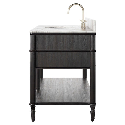 Toulouse Single Wide Vanity - Satin Black Veneer