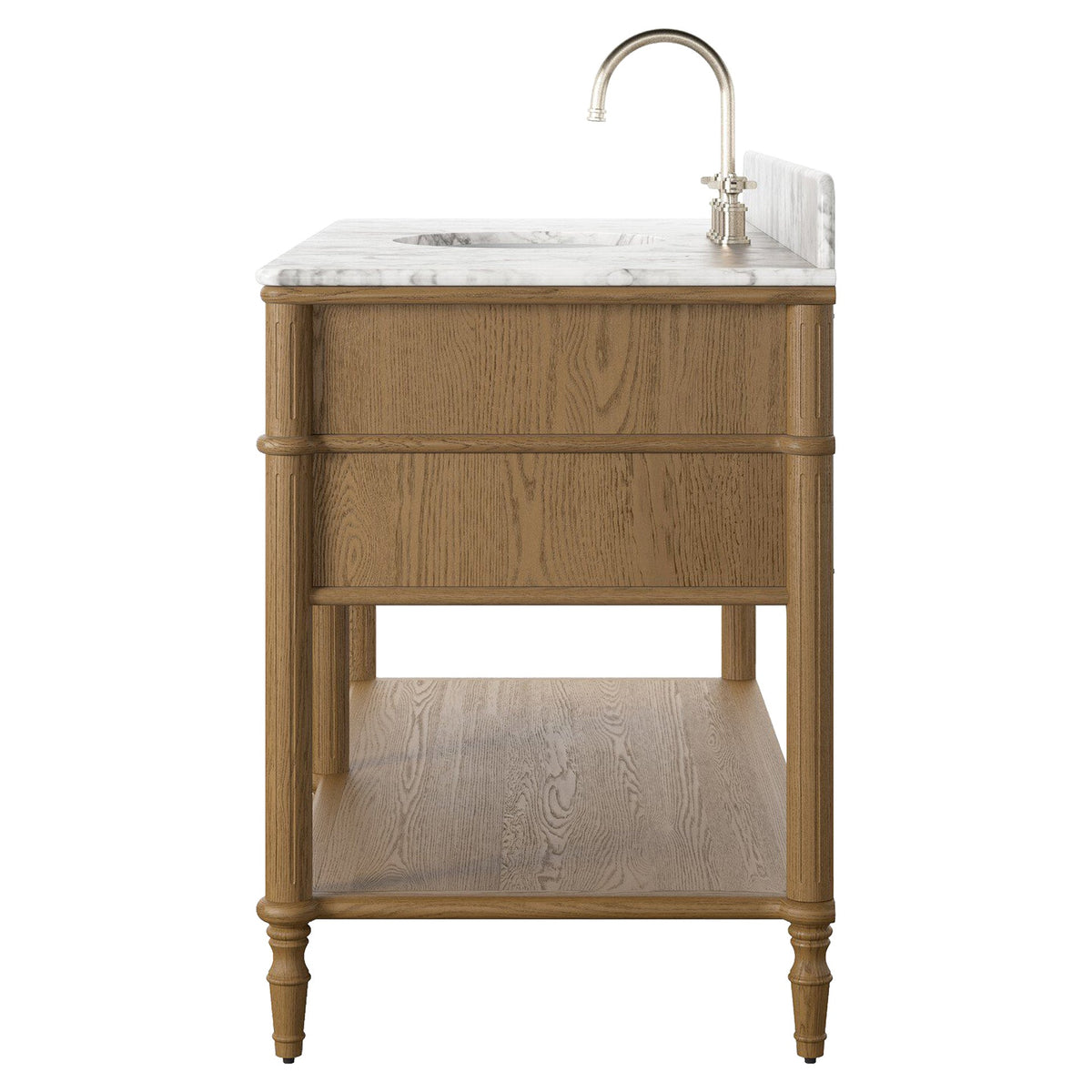 Toulouse Single Wide Vanity - Washed Blonde Oak Veneer