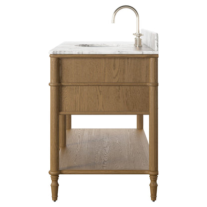 Toulouse Single Wide Vanity - Washed Blonde Oak Veneer