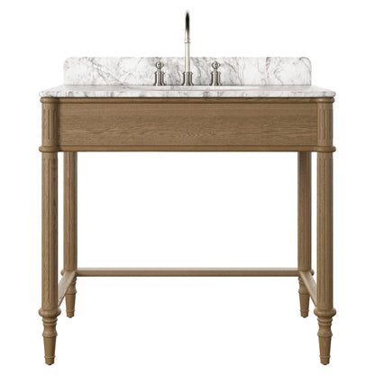 Toulouse Washstand - Washed Blonde Oak Veneer