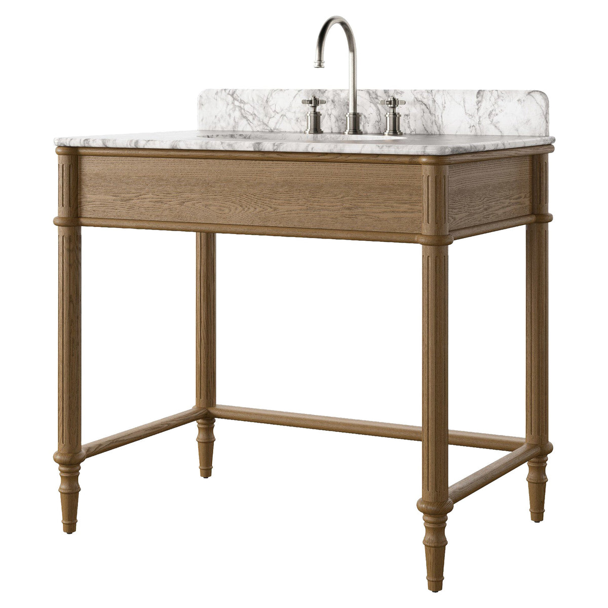 Toulouse Washstand - Washed Blonde Oak Veneer