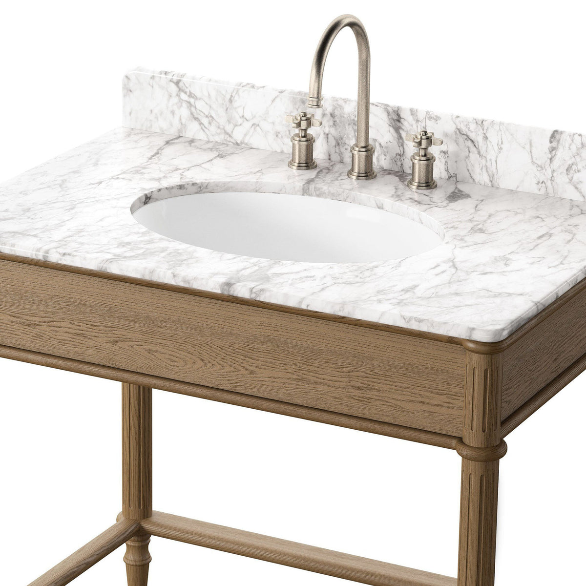 Toulouse Washstand - Washed Blonde Oak Veneer