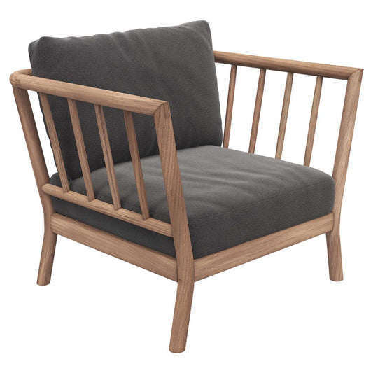 Tradition Outdoor Lounge Chair - Teak, Charcoal