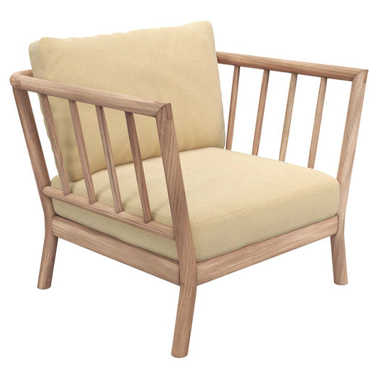 Tradition Outdoor Lounge Chair - Teak, Honey Yellow