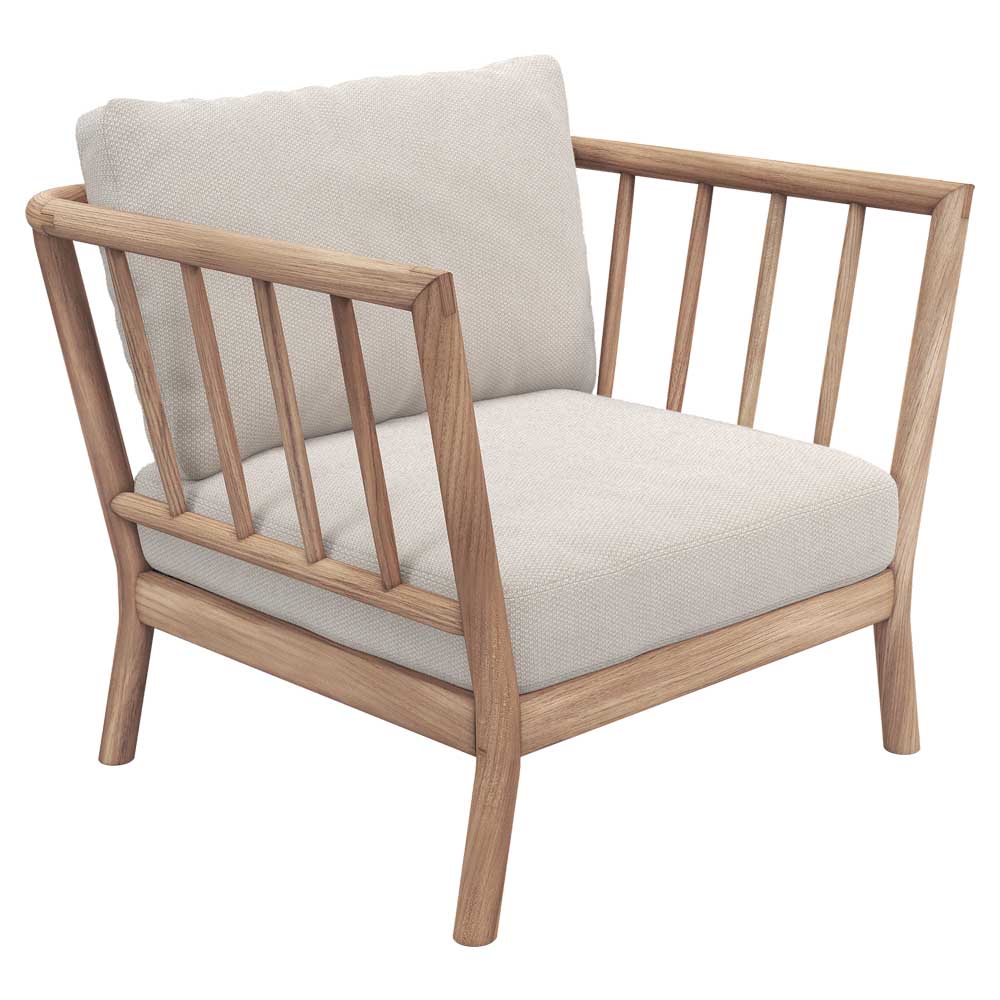 Tradition Outdoor Lounge Chair - Teak, Light Sand
