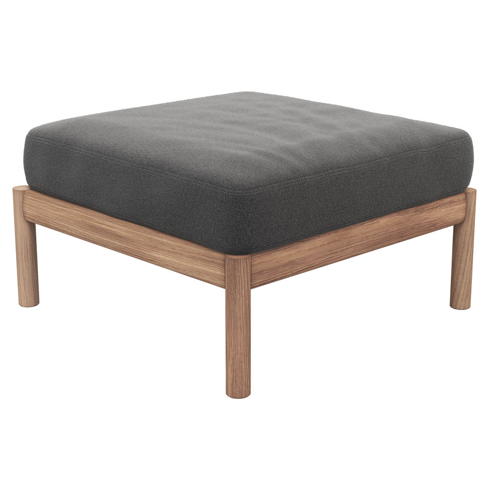Tradition Outdoor Pouf - Teak, Charcoal