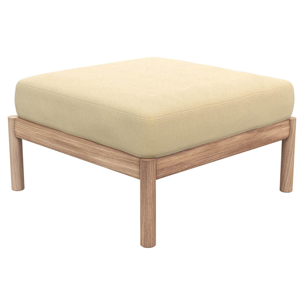 Tradition Outdoor Pouf - Teak, Honey Yellow