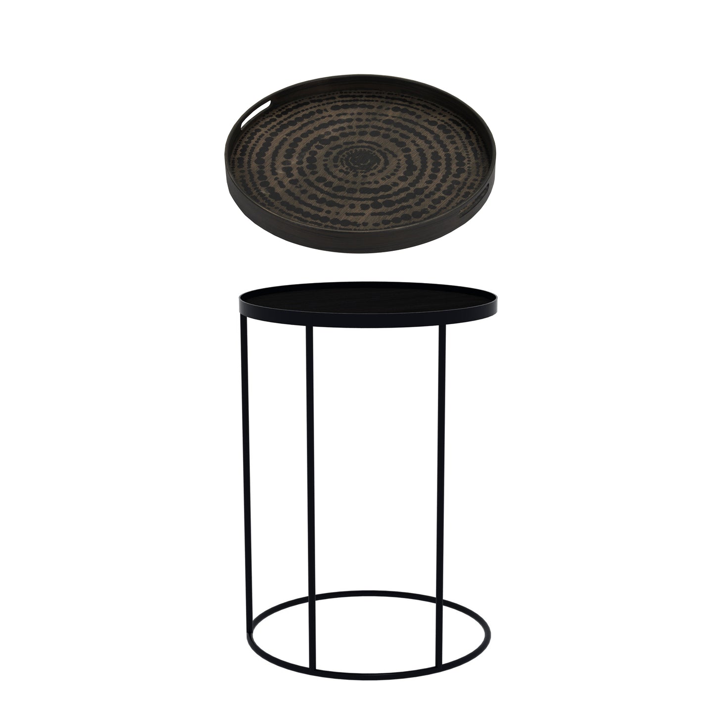 Tray Table High - Black Beads