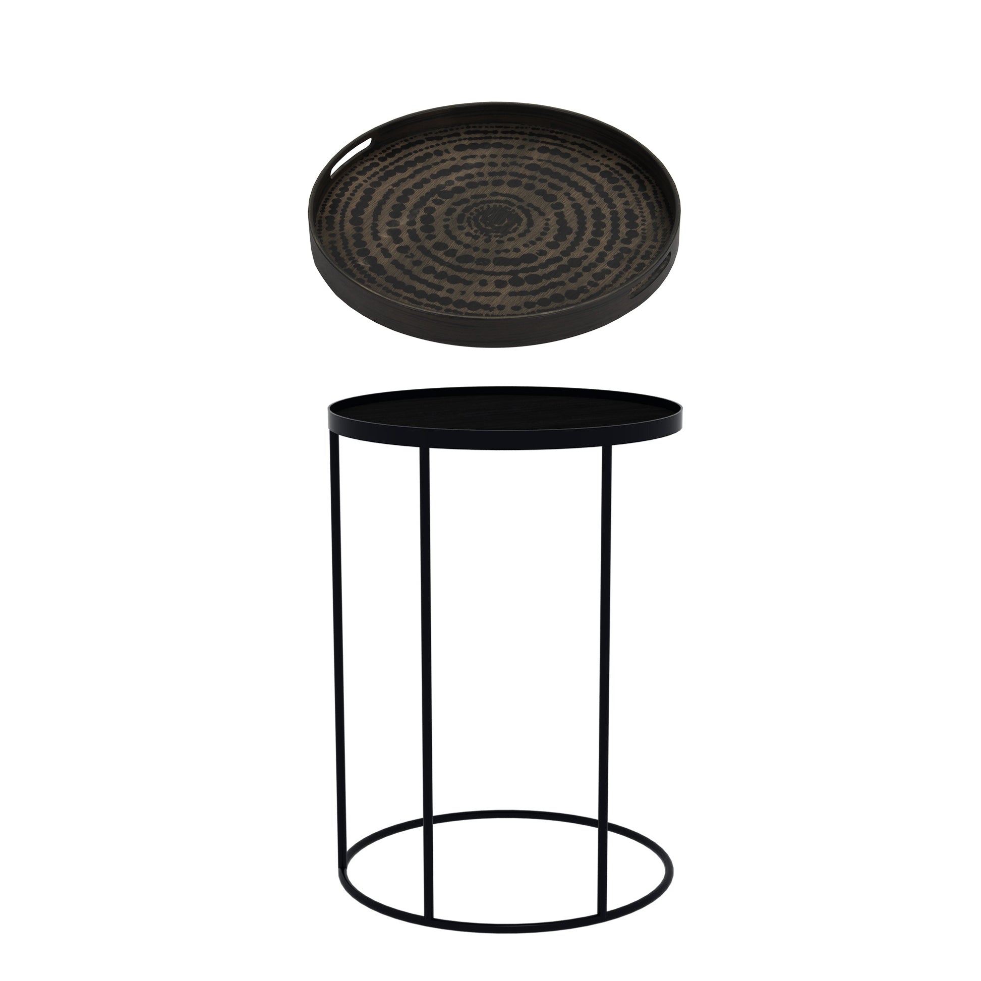 Tray Table High - Black Beads