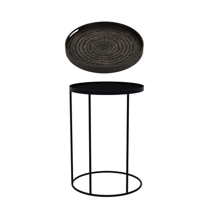 Tray Table High - Black Beads