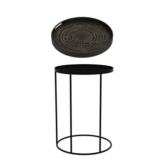 Tray Table High - Black Beads