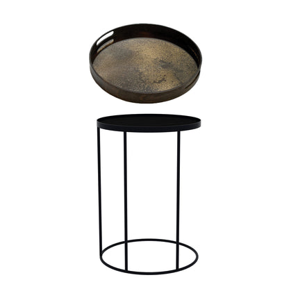 Tray Table High - Heavy Aged Bronze Mirror