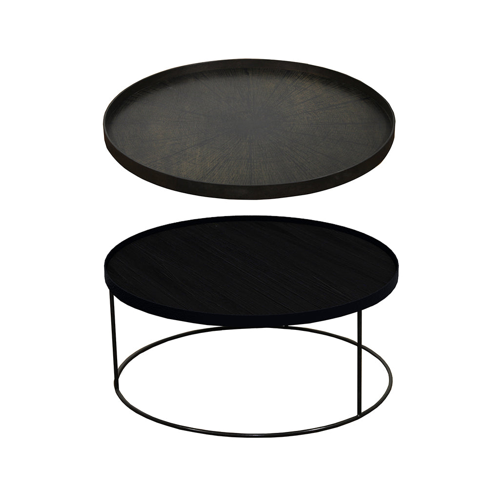 Tray Table Low Round XL - Black Slice