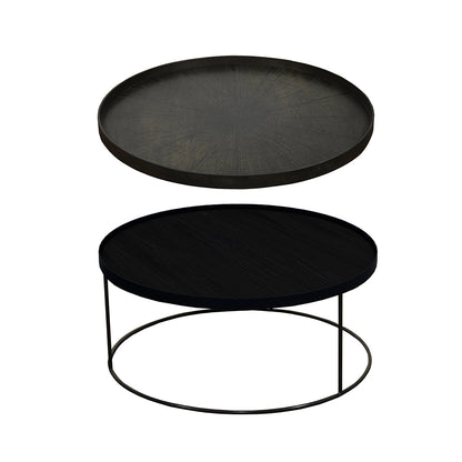 Tray Table Low Round XL - Black Slice