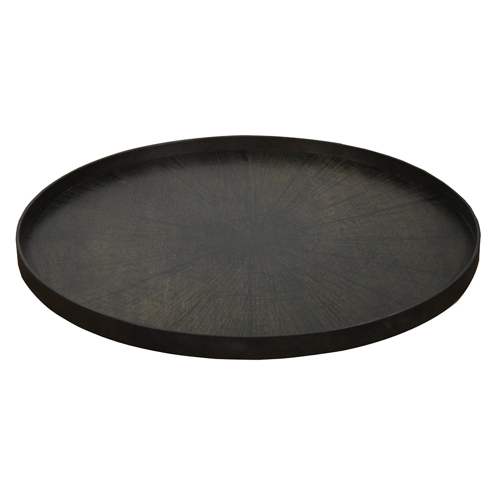 Tray Table Low Round XL - Black Slice