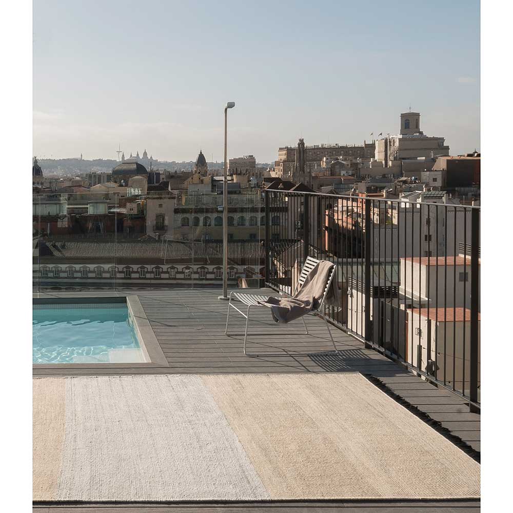 Tres Stripes Outdoor Rug - Black
