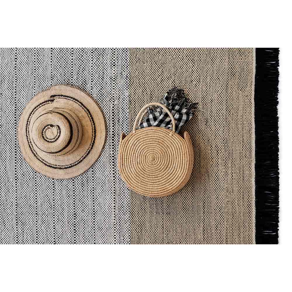 Tres Stripes Outdoor Rug - Black