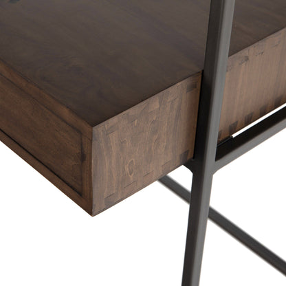 Trey Modular Wall Desk With 1 Bookcase - Auburn Poplar