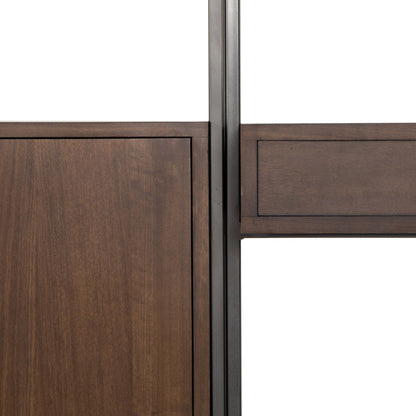 Trey Modular Wall Desk With 1 Bookcase - Auburn Poplar