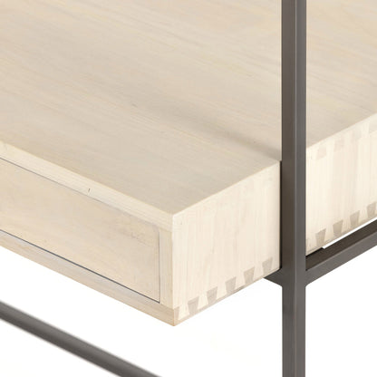 Trey Modular Wall Desk With 1 Bookcase - Dove Poplar