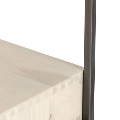 Trey Modular Wall Desk With 1 Bookcase - Dove Poplar
