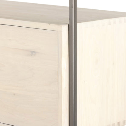 Trey Modular Wall Desk With 1 Bookcase - Dove Poplar