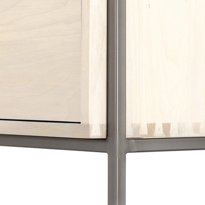 Trey Modular Wall Desk With 1 Bookcase - Dove Poplar