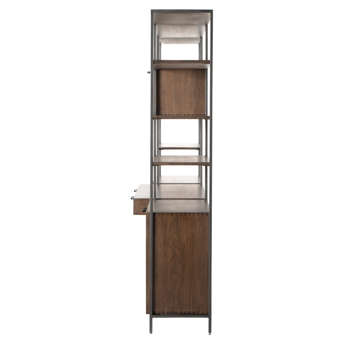 Trey Modular Wall Desk With 2 Bookcases - Auburn Poplar