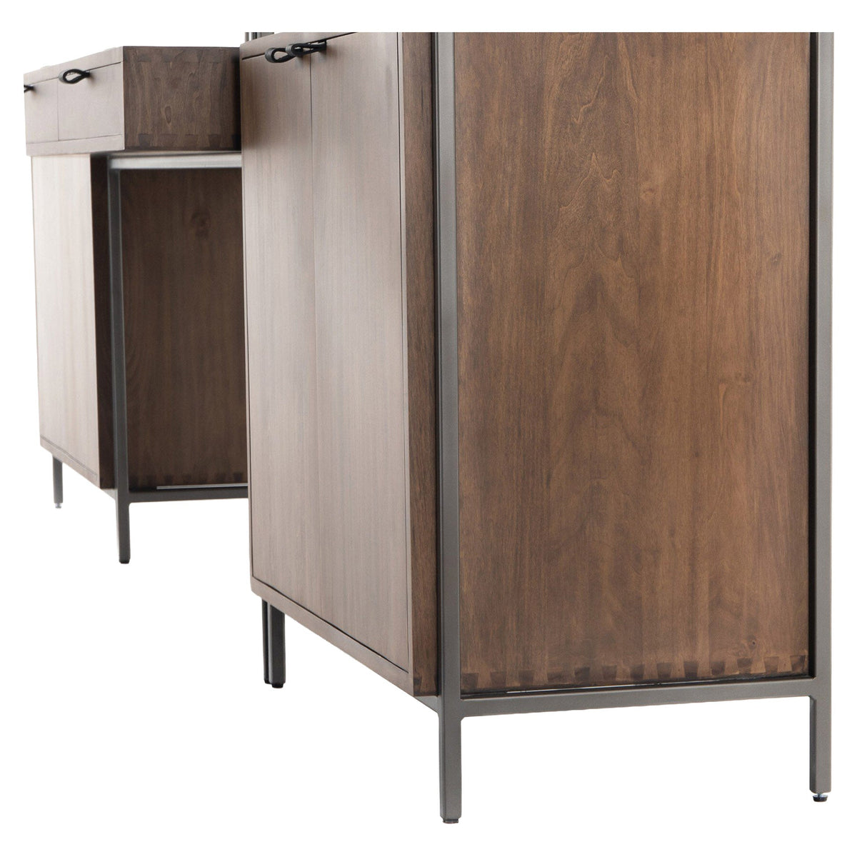 Trey Modular Wall Desk With 2 Bookcases - Auburn Poplar