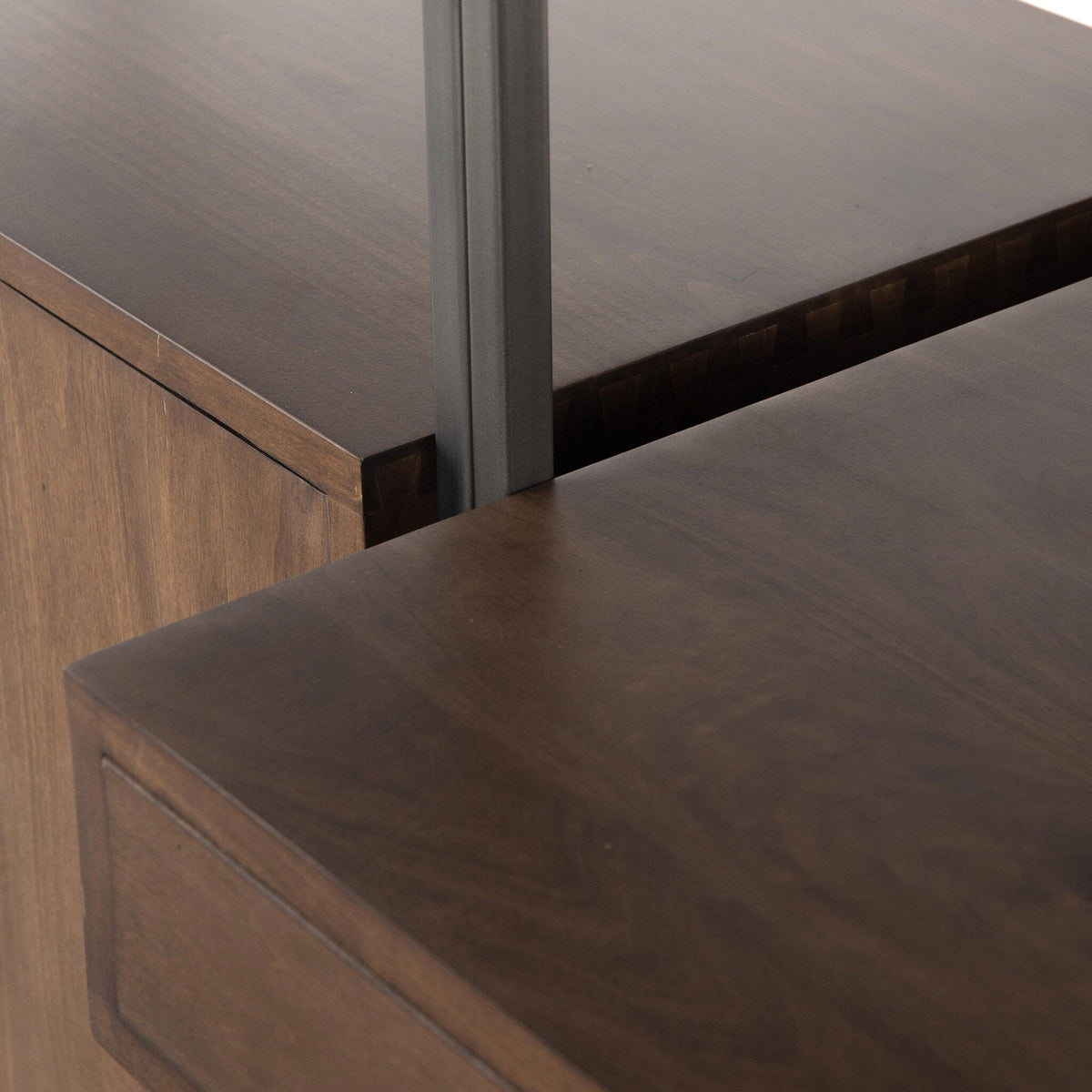 Trey Modular Wall Desk With 2 Bookcases - Auburn Poplar