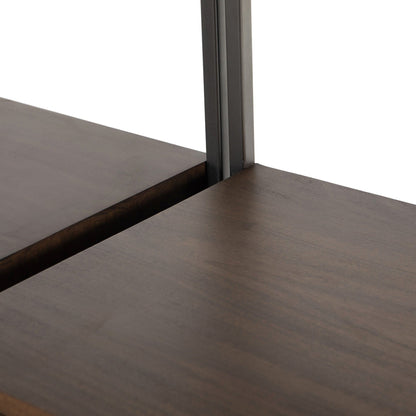 Trey Modular Wall Desk With 2 Bookcases - Auburn Poplar
