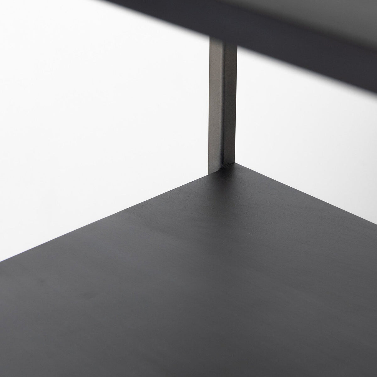 Trey Modular Wall Desk With 2 Bookcases - Black Wash Poplar