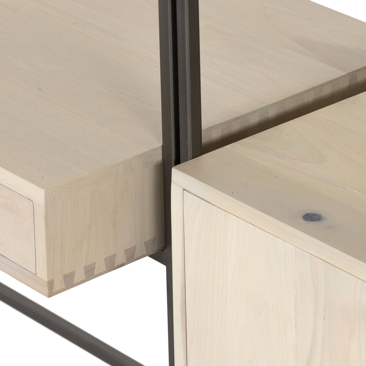 Trey Modular Wall Desk With 2 Bookcases - Dove Poplar