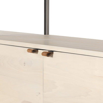 Trey Modular Wall Desk With 2 Bookcases - Dove Poplar