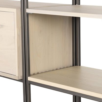 Trey Modular Wall Desk With 2 Bookcases - Dove Poplar