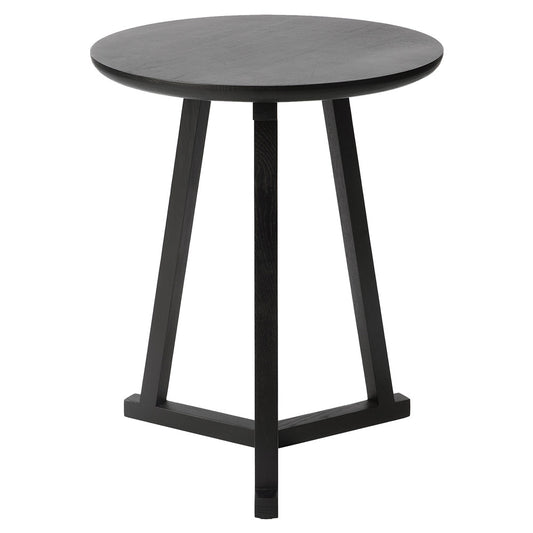 Tripod Side Table - Black Oak